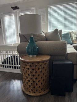 Teal matching lamps