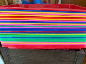 Multicolor Plastic Trays Set (30 trays)
