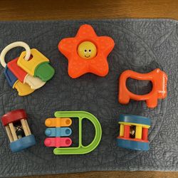 5 Various Baby Toys/Rattles