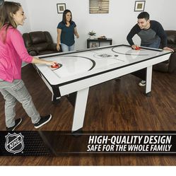 2-in-1 Air Hockey Table with Table Tennis Top - Perfect for Family Game Room, Adult rec Room, basements, Man cave, or Garage