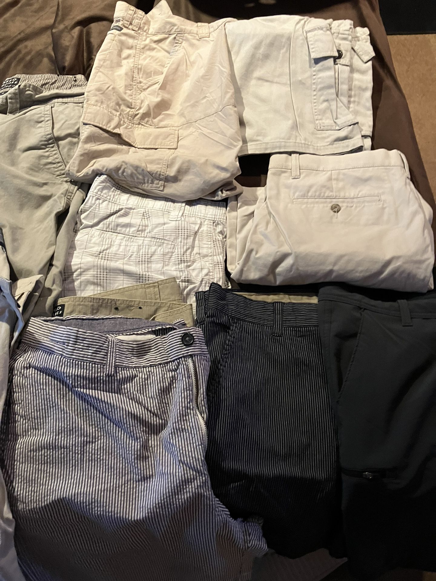 Men’s sz 36 Waist Cargo/ Reg Shorts!Shirts/adidas Jacket L