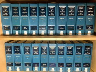 California forms of pleading and practice 1996 44 volume law book set
