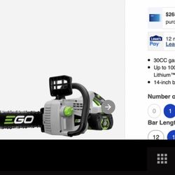 EGO Power + C31613 Lithium Ion Cordless Chainsaw 