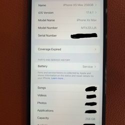 iPhone XS MAX 256GB Space Gray Black Unlocked