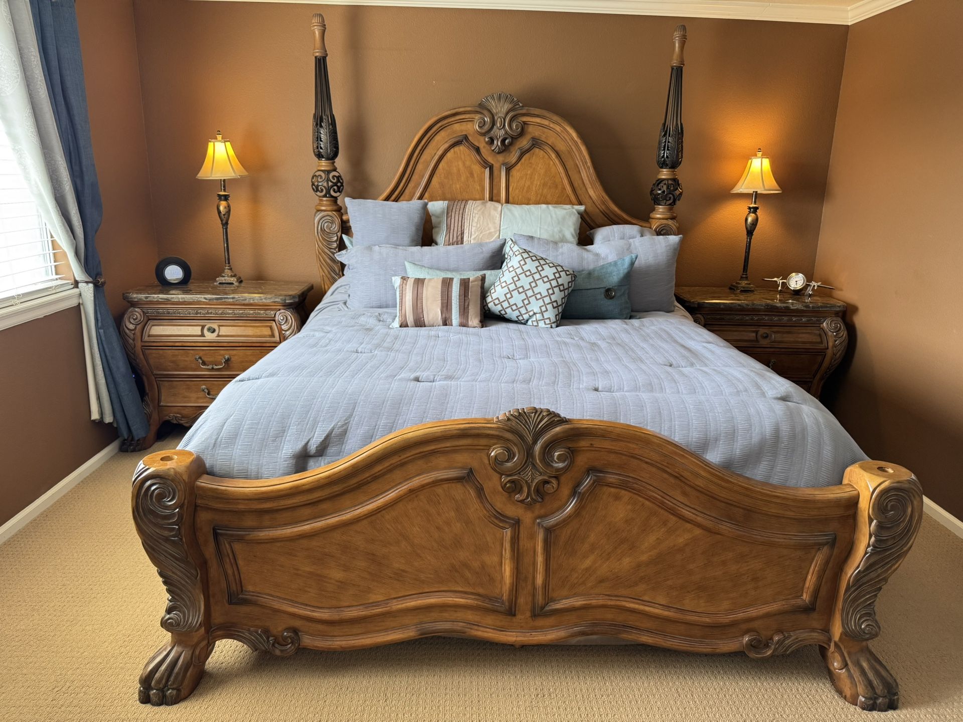 Gorgeous “Collezione Europa” / Michael Amini King Size Bedroom Set - Was $2,995 (Parker)