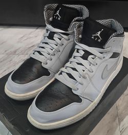 Air Jordan 1 Mid Pure Platinum Metallic Silver Men's