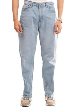 Men's Baggy Distressed Jeans – Light Blue – Sizes 28-38