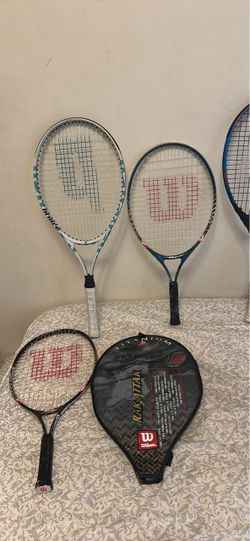 Wilson Tennis Rackets Lot  each $25 with Case