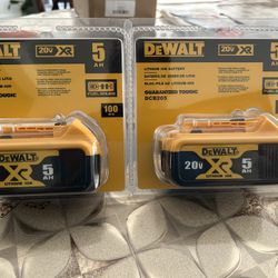DEWALT 20V XR BATTERIES 5.0Ah (2) BRAND NEW SEAL PACK PRICE IS FIRM PRECIO FIRME 