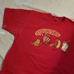 Movie Theater Snacks Tshirt Men’s XL Red Gag Humor Funny