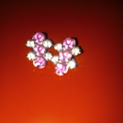 Vintage Rhinestone Clip-ons -Pink 