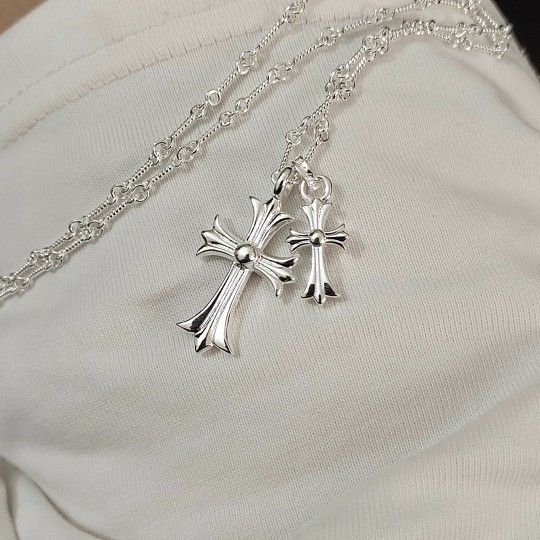 Double Cross Necklace