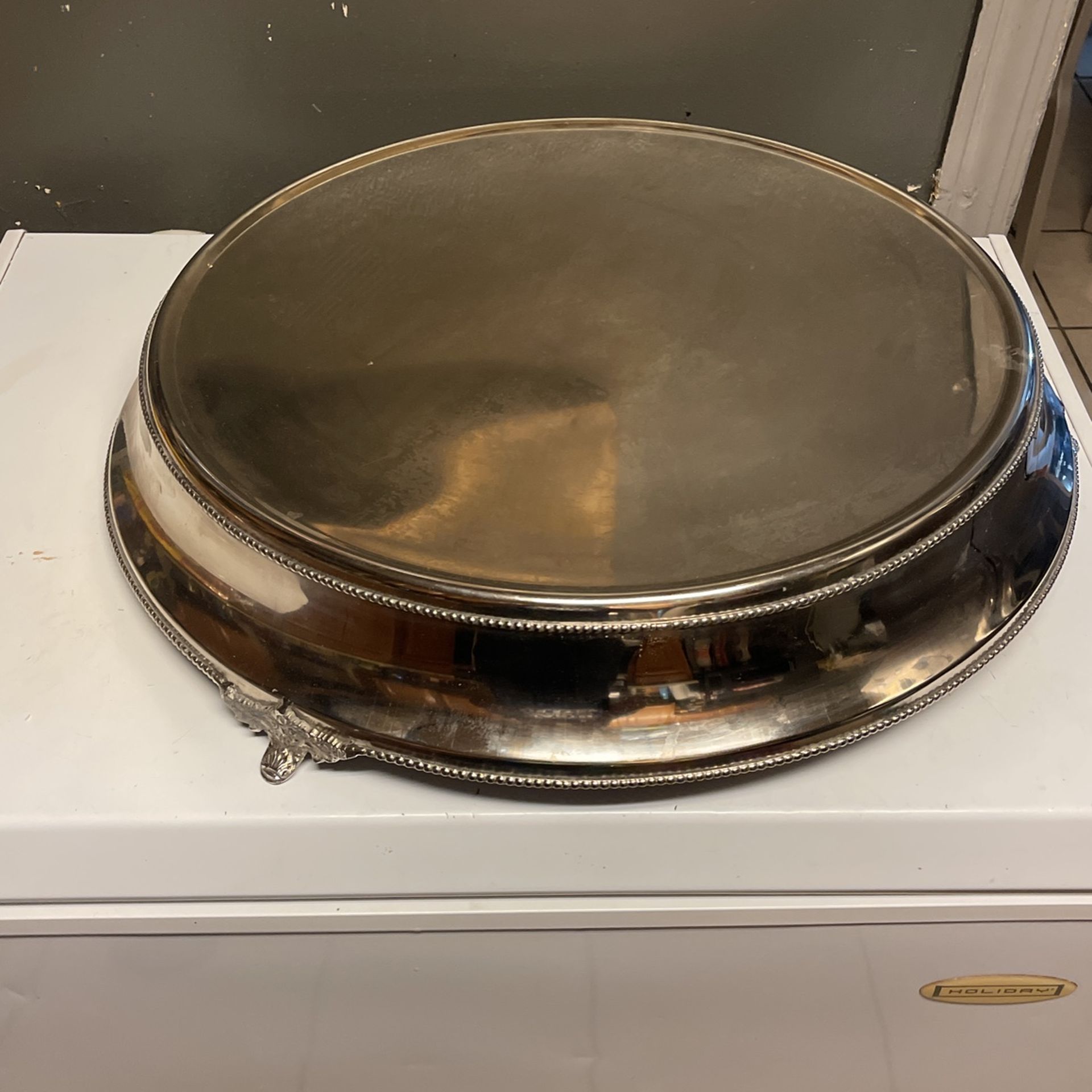 Silver Metal Cake Stand