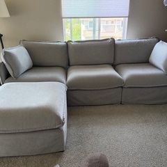 Anabei like new Modular Washable 3-Seater Sectional in Pumice