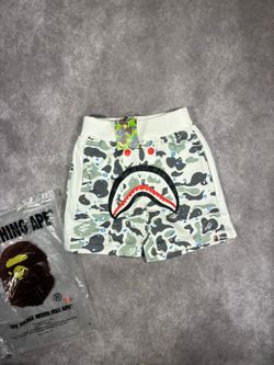 White bape shorts