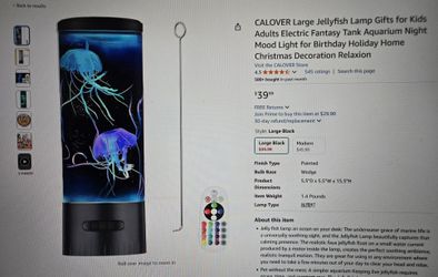 CALOVER Jellyfish Lamp BNIB $25