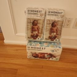 148 Honest Diapers Size 1 Factory Sealed Plant Based
