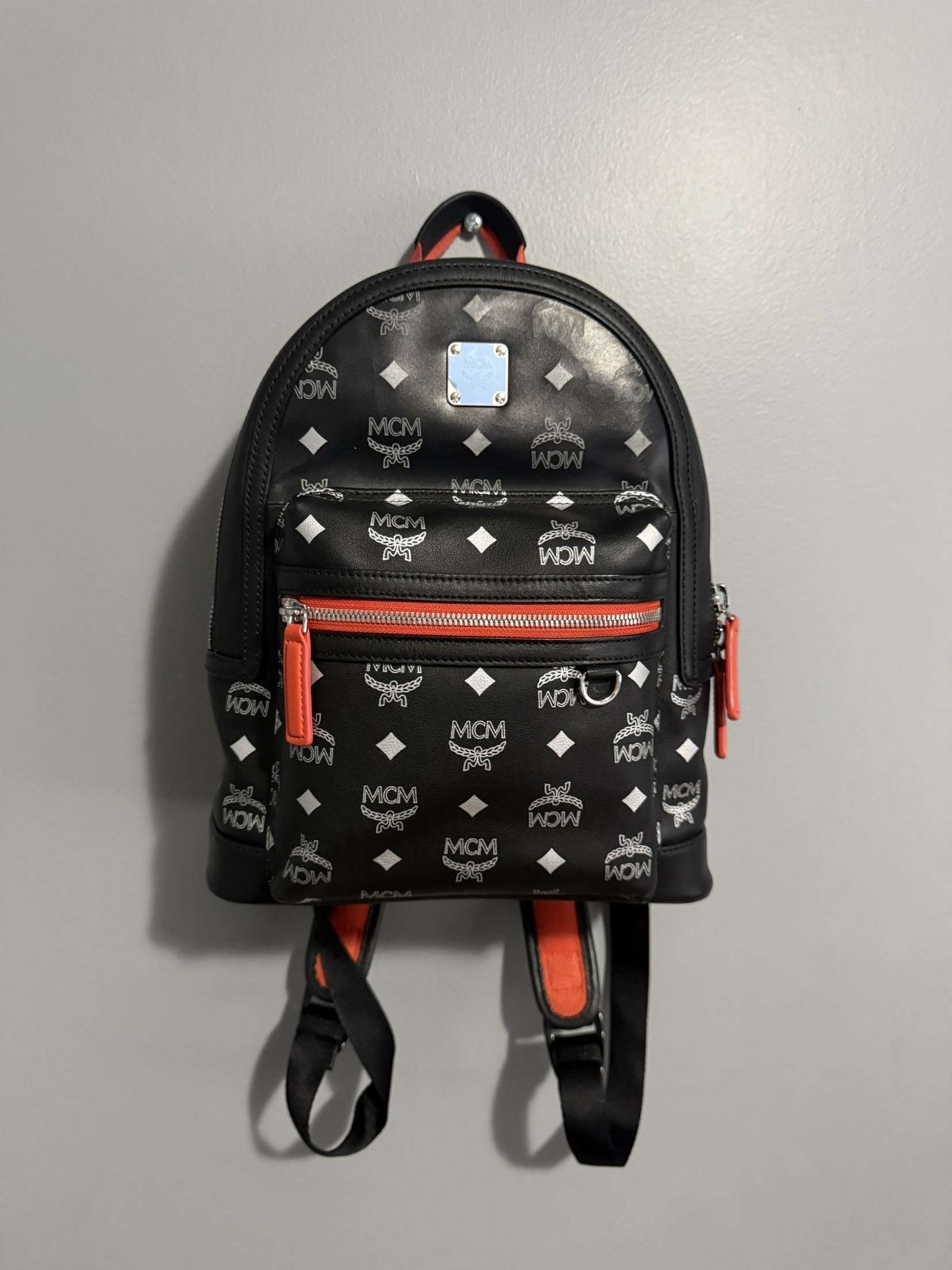MCM- Visetos Leather Black and Orange SMALL