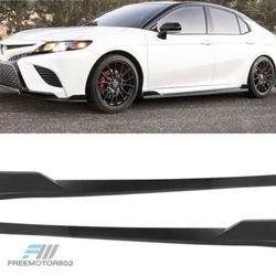 Fits 18-22 Toyota Camry TRD Style Matte Black PP Rocker Panel Side Skirts 4PC
