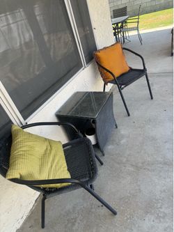 Black patio set
