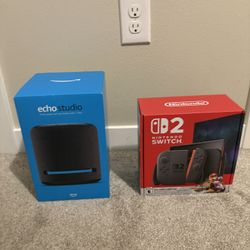 Alexa Echo  Studio And Nintendo Switch Two  with Mario kart For Sale!