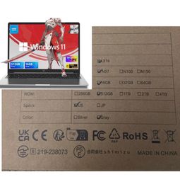 Laptop 16GB DDR4 512GB SSD 16.0inch Windows 11 N97