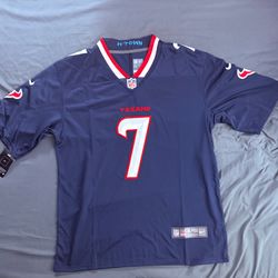 C.J. Stroud #7 Houston Texans Navy Blue Football Jersey