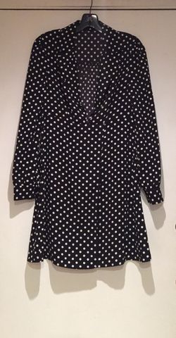Black and white polka dot dress