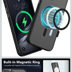 MATEPROX Magnetic Cases for iPhone 15 Case, Compatible with MagSafe Ultra Slim an-ti Yellow Protective Translucent Matte Case Cover for iPhone 15 6.1'
