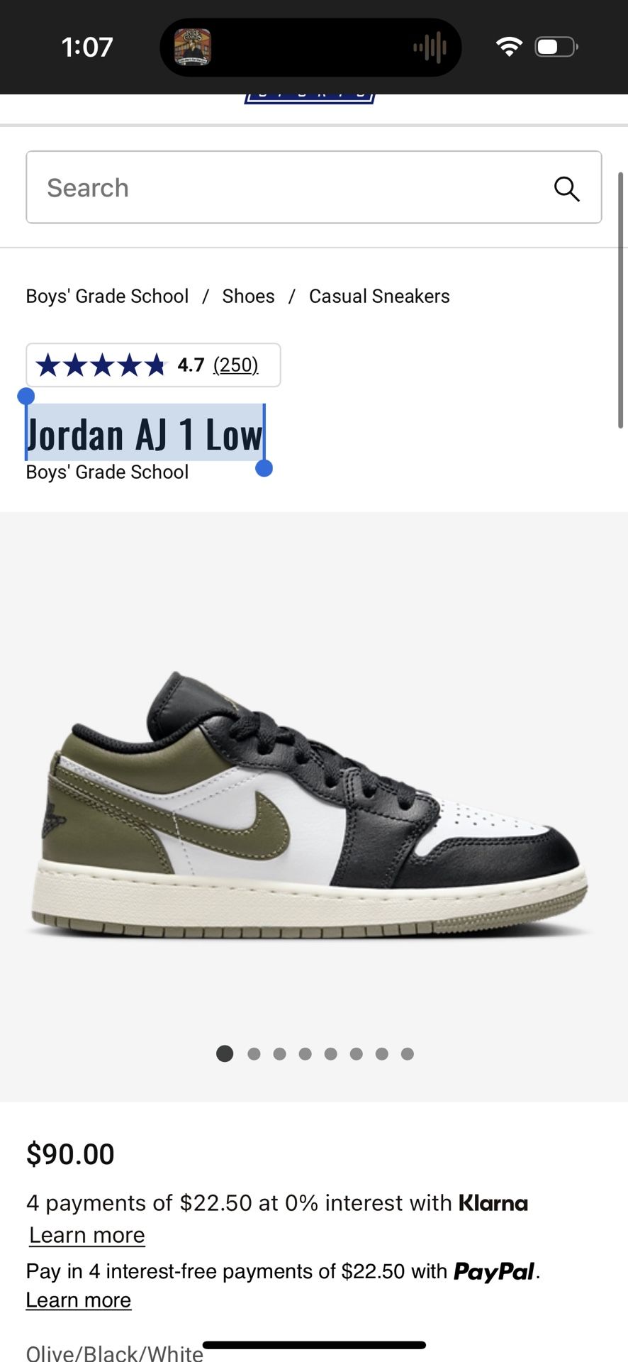 Jordan AJ 1 Low