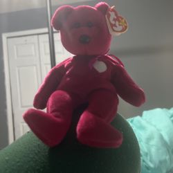 TY Baby Beanie, Magenta 