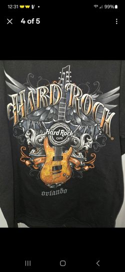 Hardrock Cafe Orlando Mens Graphic Black T-shirt Size Large Excellent Condition