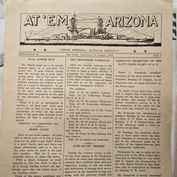 Authentic USS Arizona Artifacts Ship Made Newspaper And Documents From Named Lot