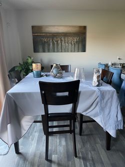 Counter-Height Dining Table Set + 4 Chairs, Wall Art & Decor
