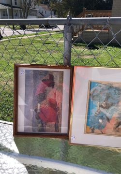 . Three Beautiful and elegant framed pictures. Or you can use the frames for pictures of your choice