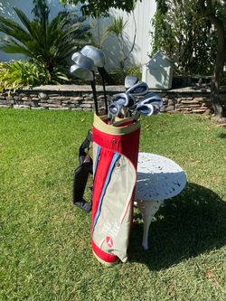 Very Gd. Cond. (LEFTY) 13 Complete Golf Club Set W/ Bag