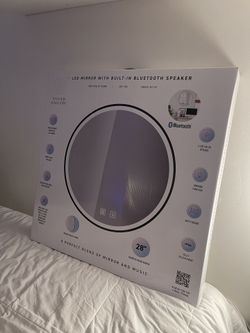 LED Mirror With Built-In Bluetooth Speaker 