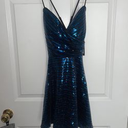 Size 1/2 Blue Sequin Dress