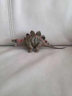 1980s Vintage Dinosaur Toy AAA Toys Rubber Brown STEGOSAURUS Rare Plastic
