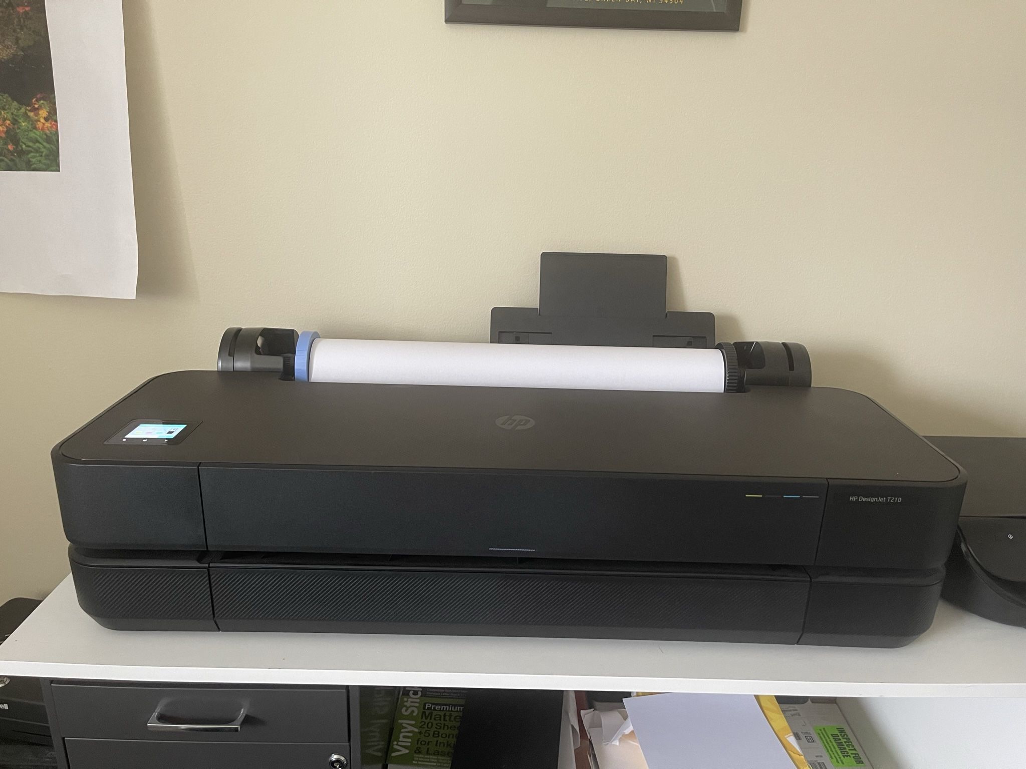 Hp designjet t210 24 compact wireless plotter printer for sale in des