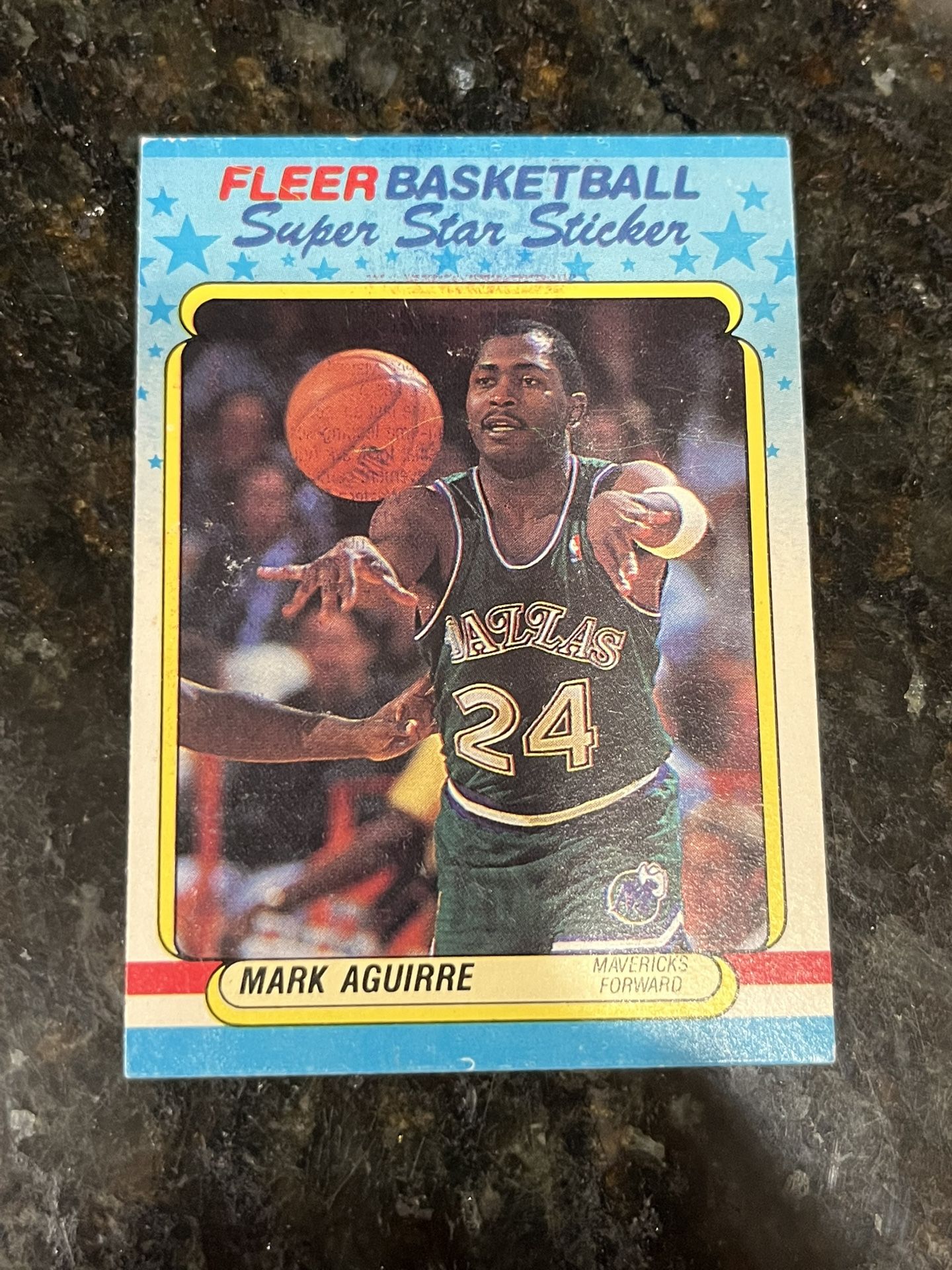 1988 Fleer Mark Aguirre Card