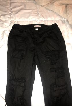 Black ripped jeans