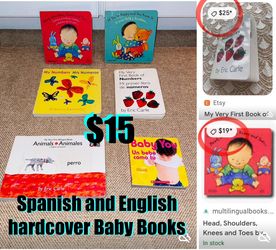 $15 For All Spanish/English Baby Books Hardcover all in good condition