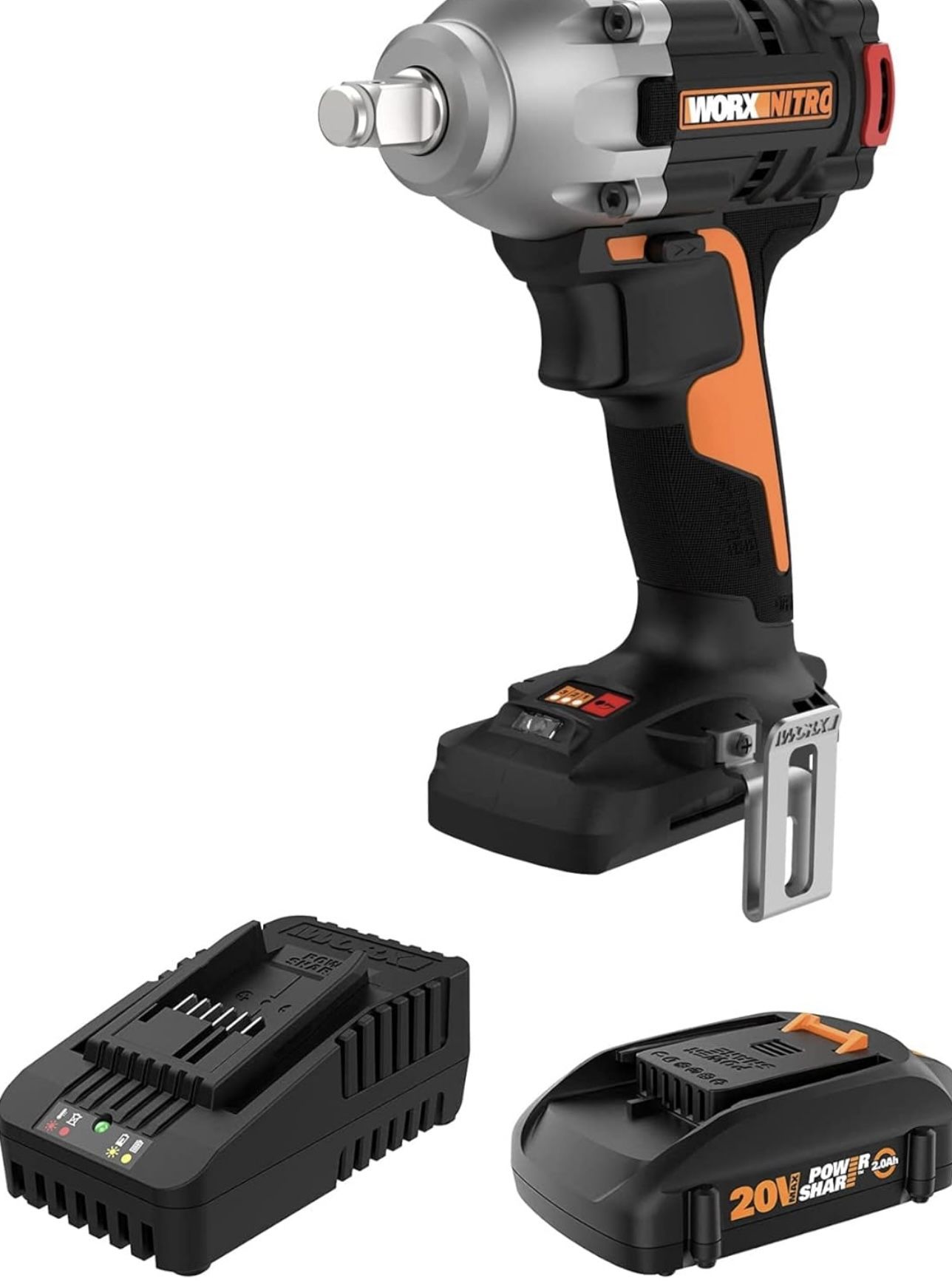 Works Nitro Brushless Impact Wrench 1/2 Inch For Rims And Tire Changing Or Whatever