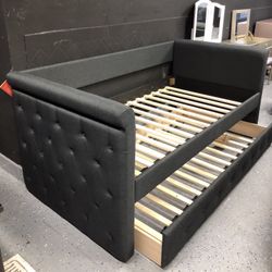 Twin Trundled Bed Frame Solid Wood New In The Box 