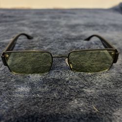 Armani Exchange AX 2052S Sunglasses Men Black Frame Green Lens Rectangular