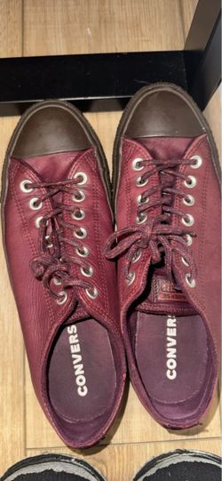 Red Leather Converse All-Stars