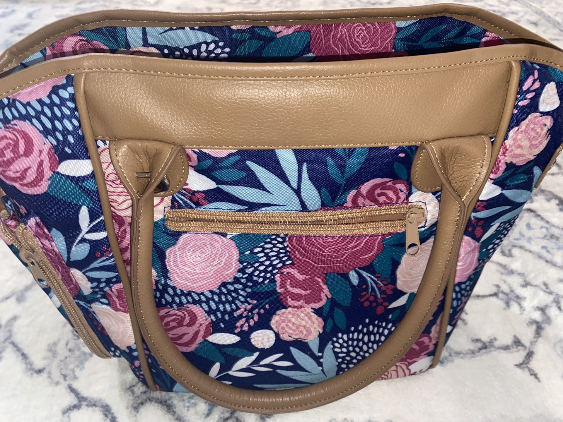 Large Floral Lunch Bag