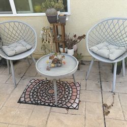 Patio Furniture (2 Chairs And A Table)