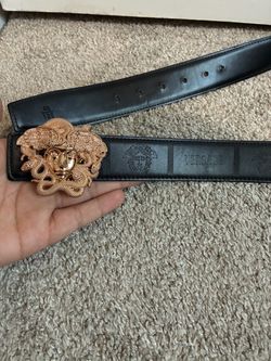 Versace Medusa Black leather Belt